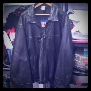 Mens Gant leather jacket Large
